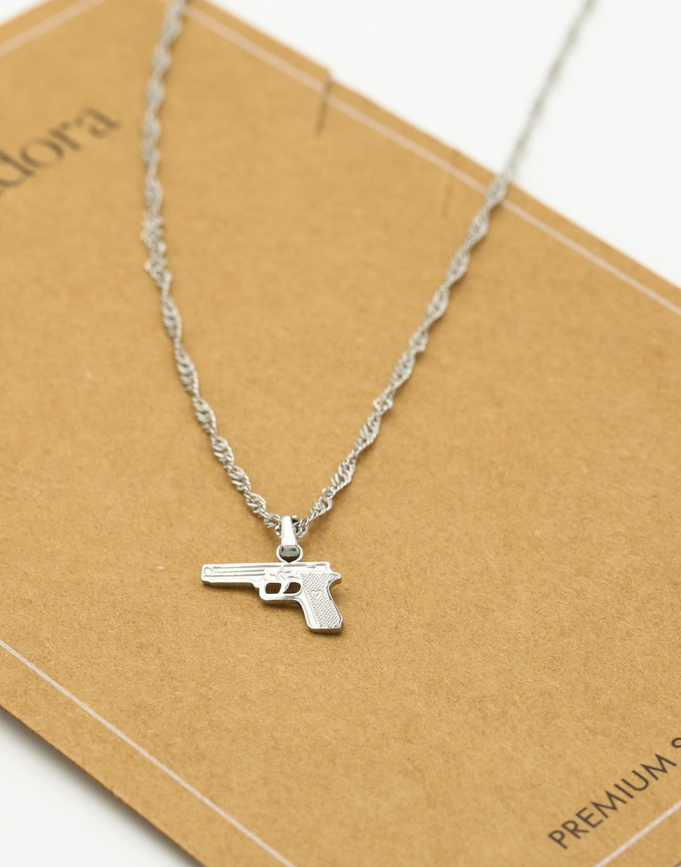 Ketting pistool zilverkleurig