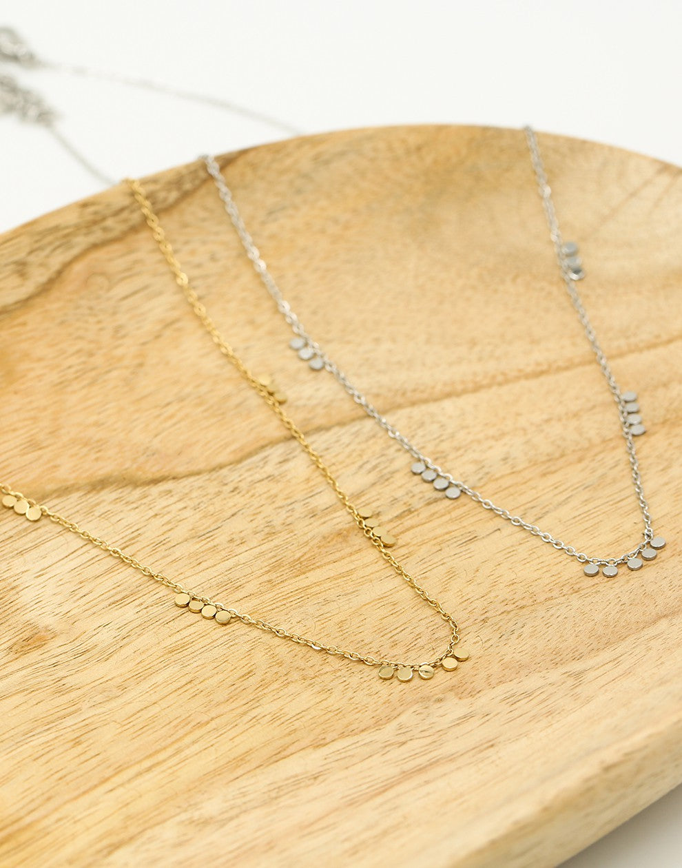 Ketting muntjes mini goudkleurig