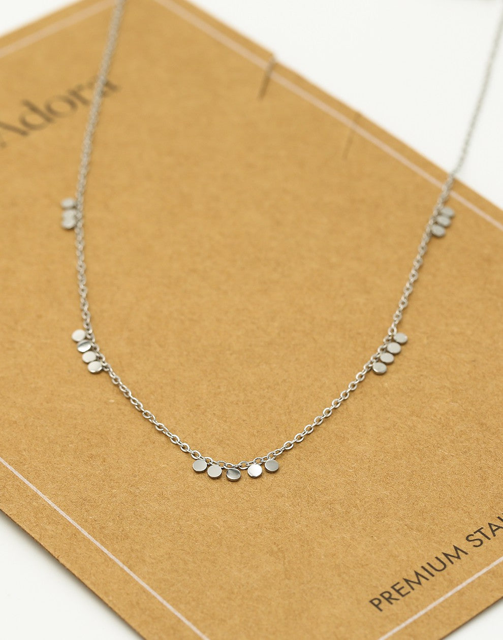 Ketting muntjes mini zilverkleurig