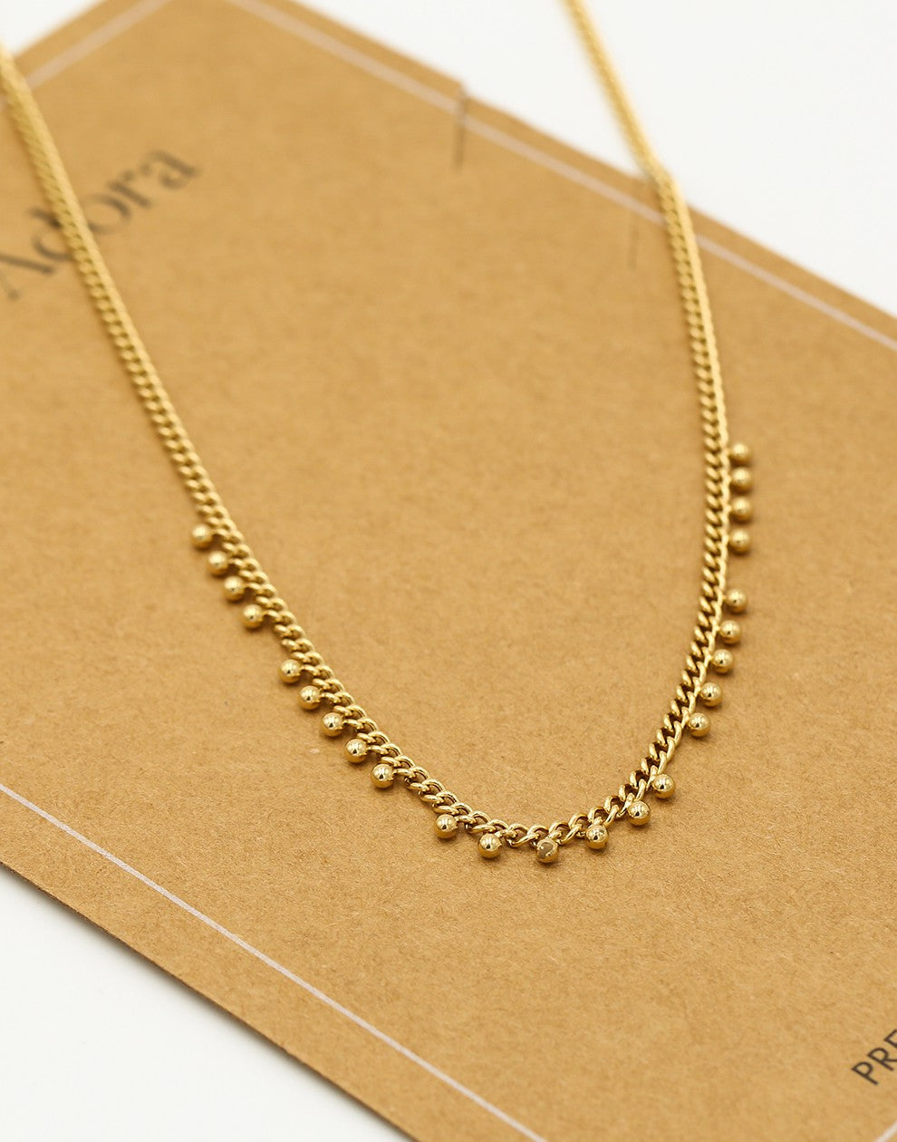 Schakelketting bolletjes goudkleurig