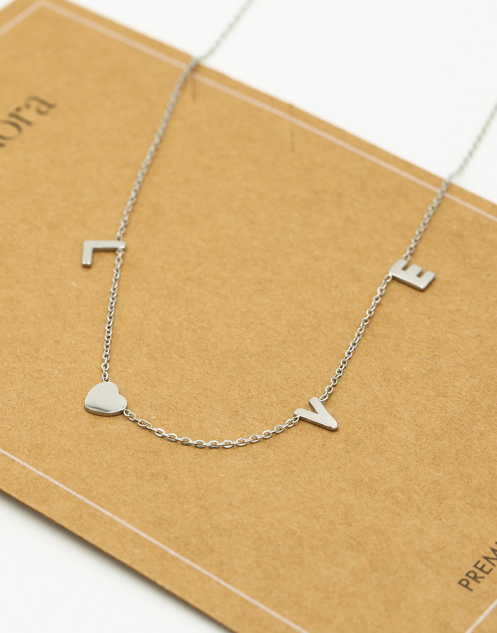 Ketting love zilverkleurig