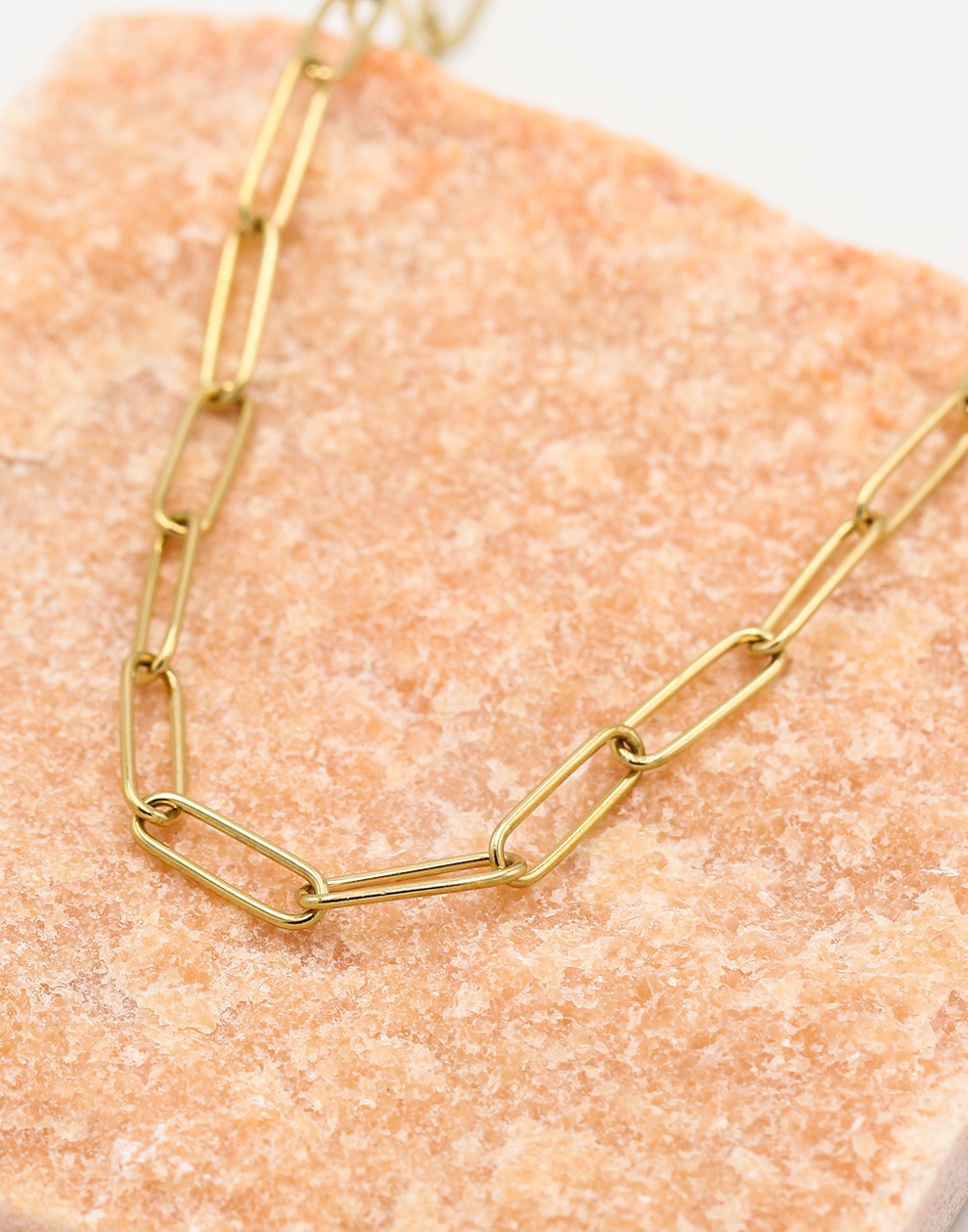 Ketting goudkleurig paperclip
