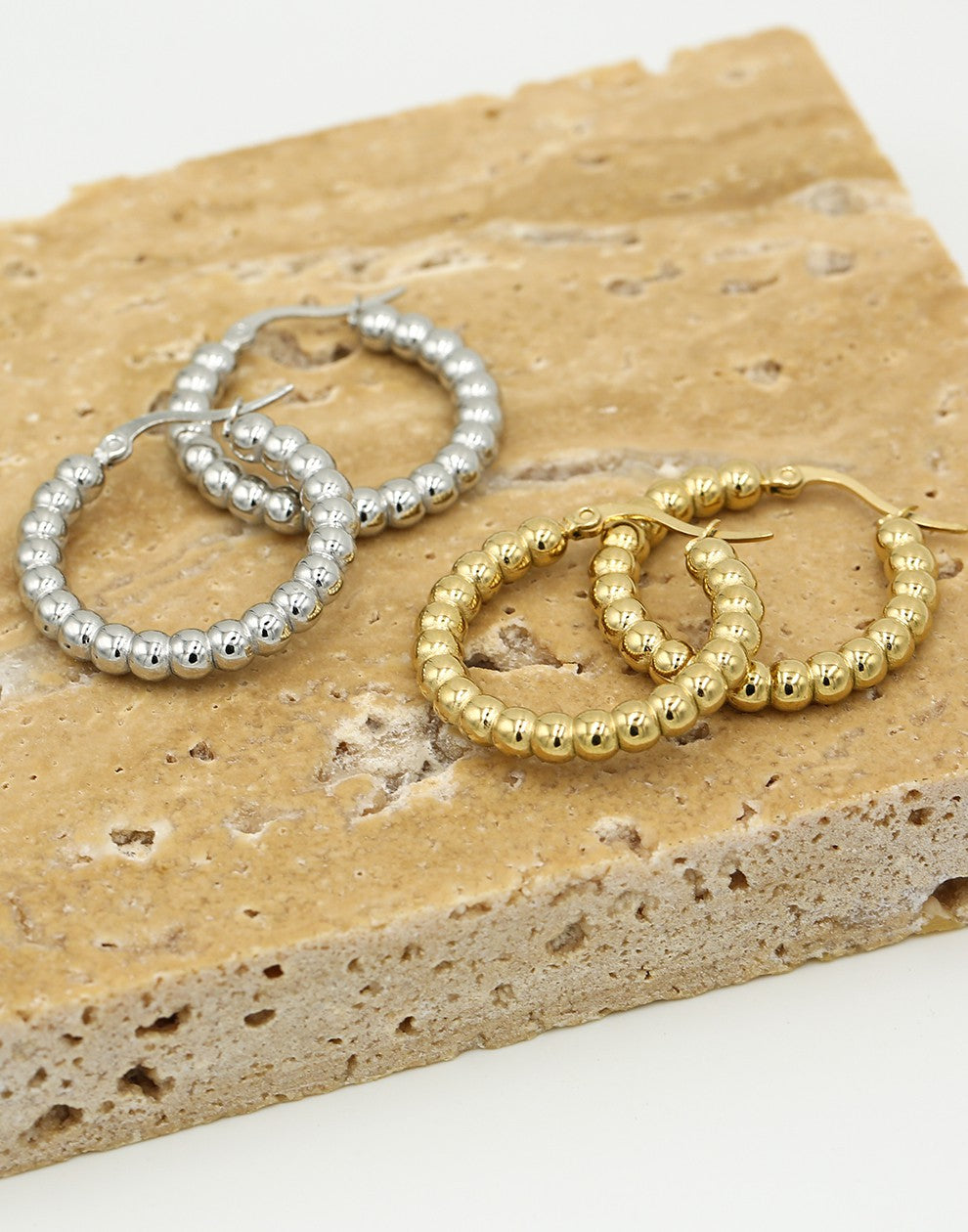 Hoops bolletjes goudkleurig
