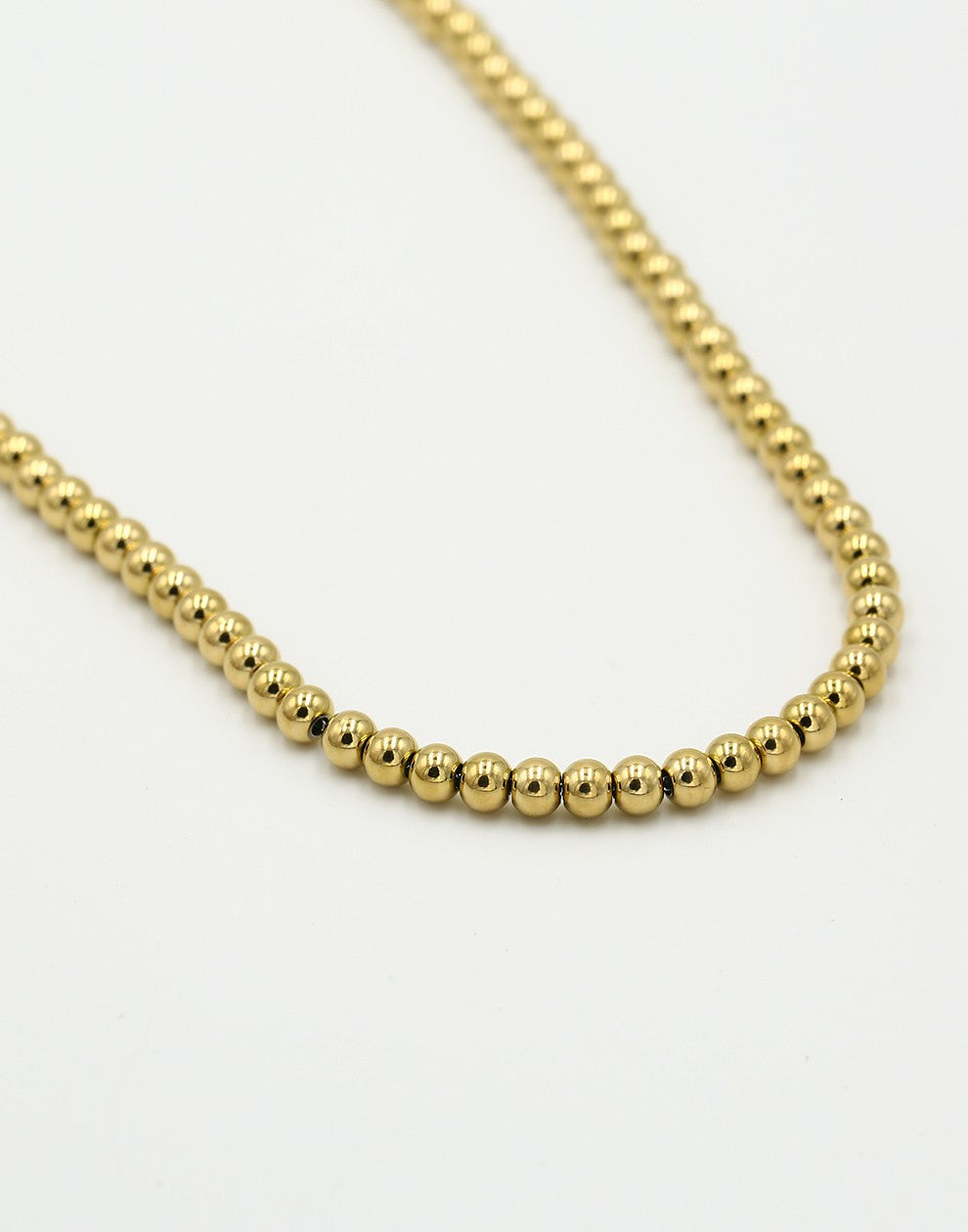 Ketting canon balls 5mm goudkleurig