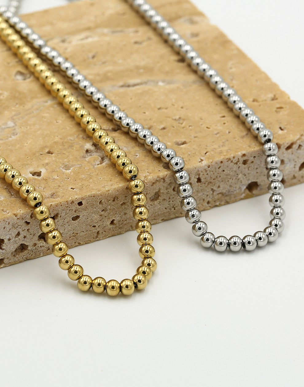 Ketting canon balls 5mm goudkleurig