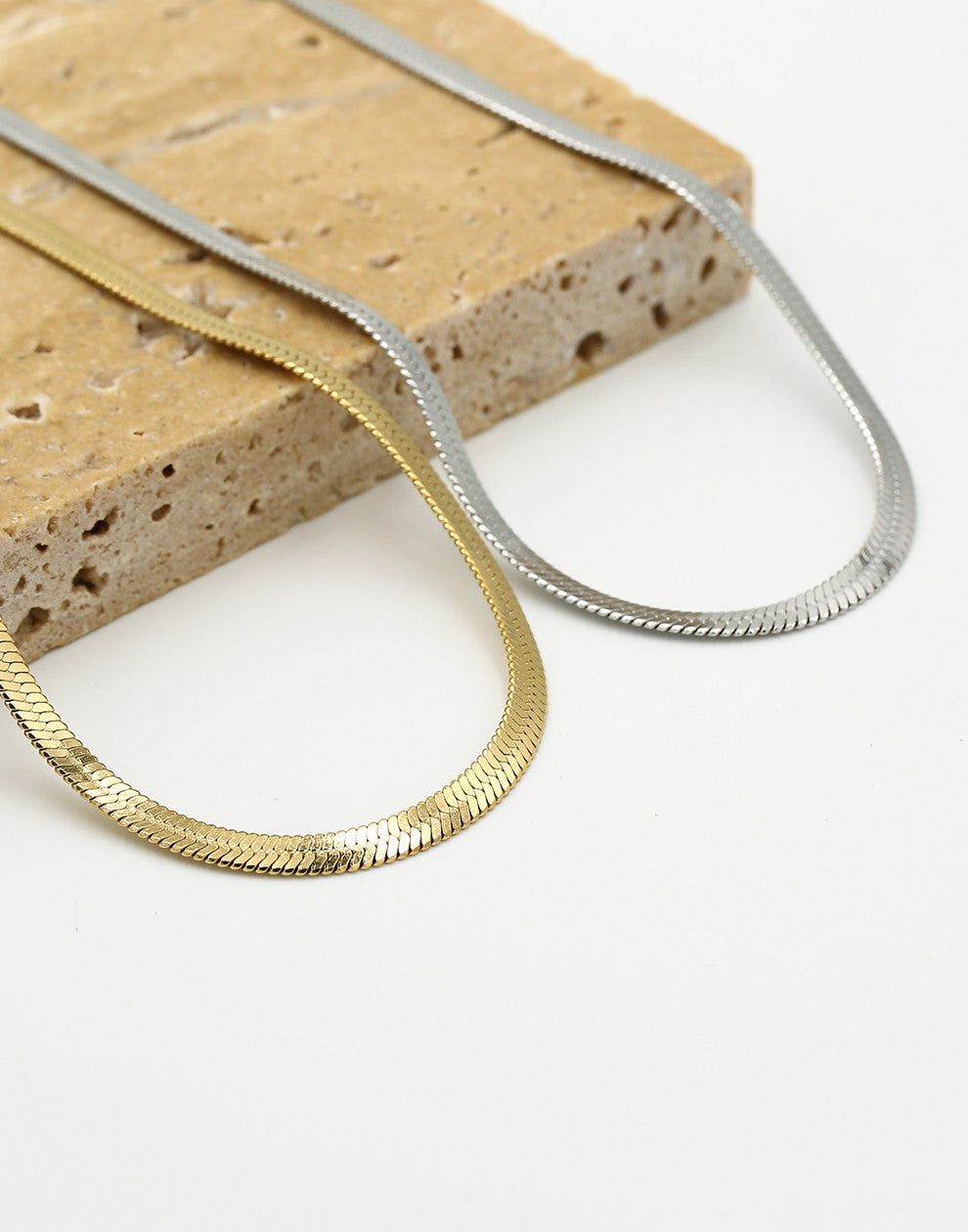Ketting Snake 5mm goudkleurig