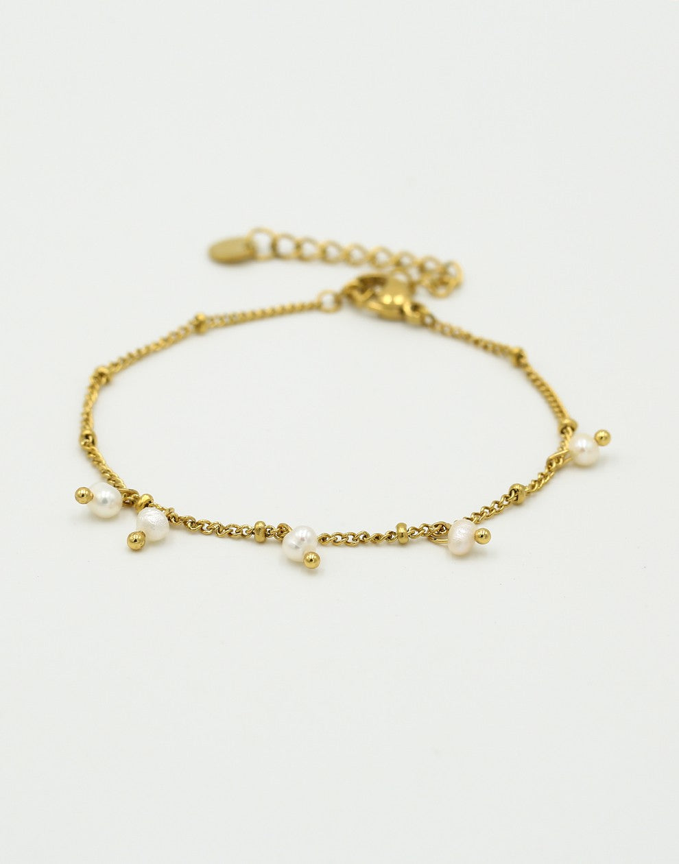Armband met parels goudkleurig