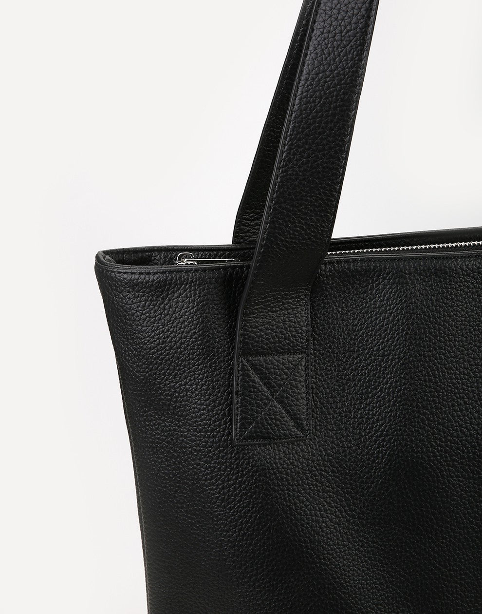Luxe shopper zwart met rits