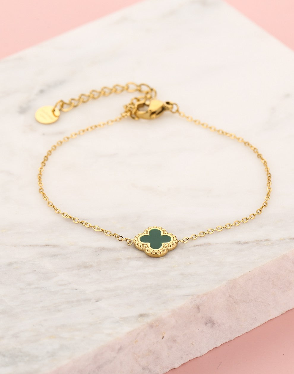 Armband klaver groen