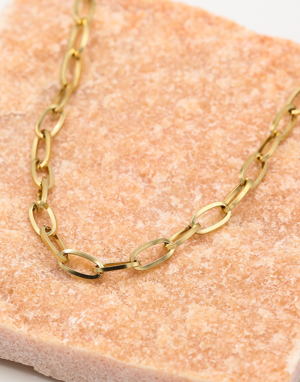 Ketting goudkleurig schakel ovaal
