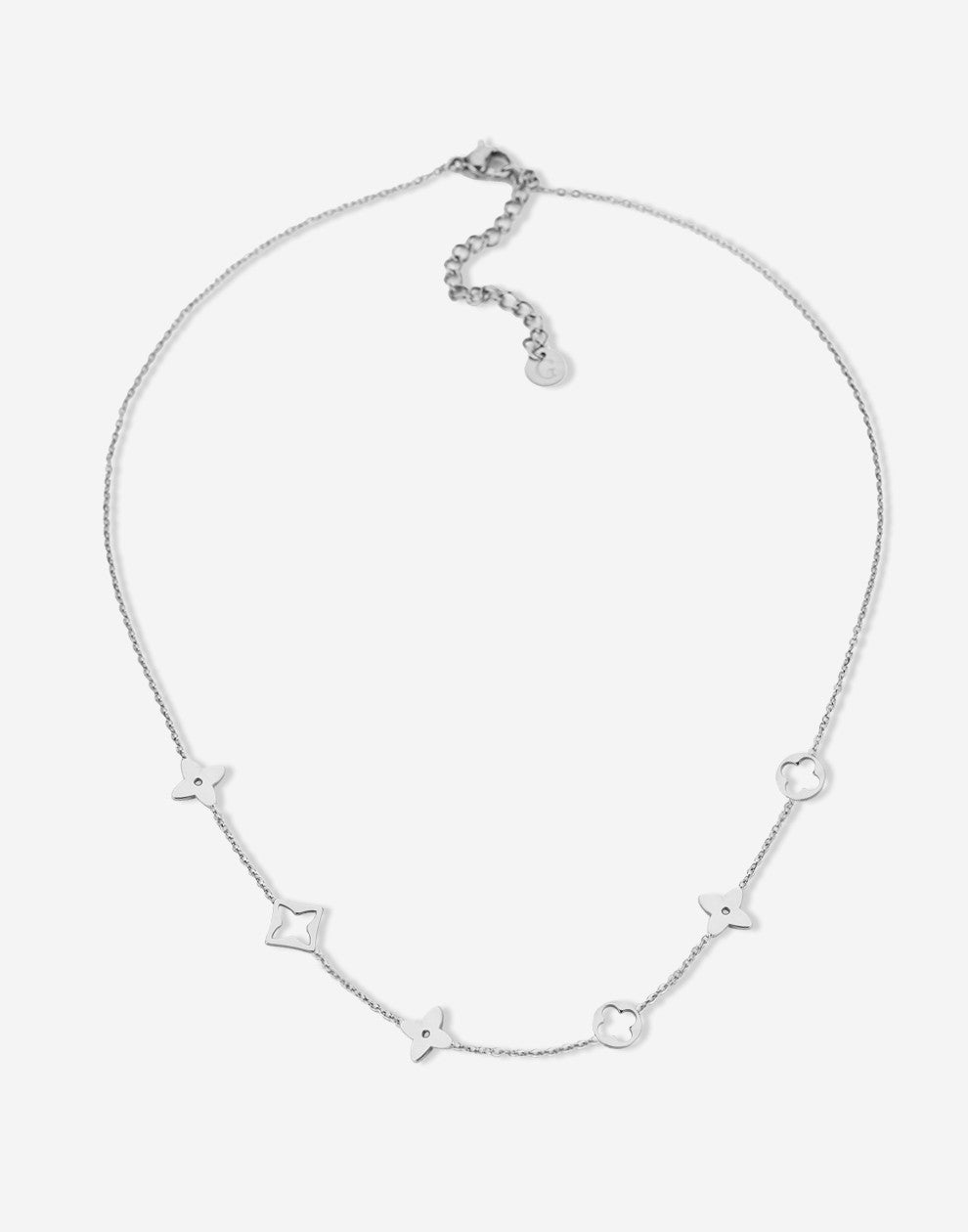ketting symbolen zilverkleurig