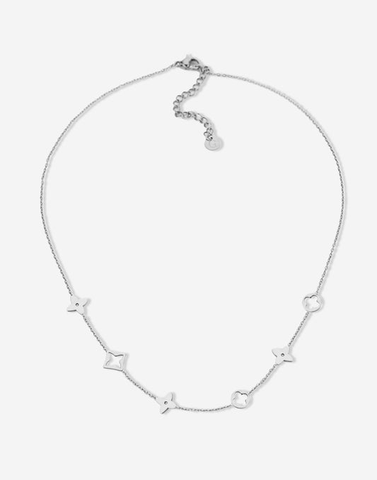 ketting symbolen zilverkleurig