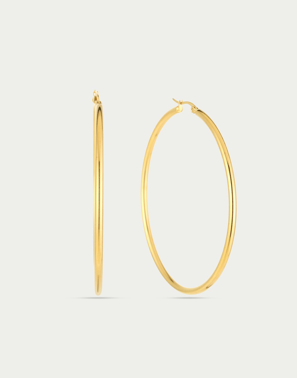 Oorringen hoops goudkleurig 55mm