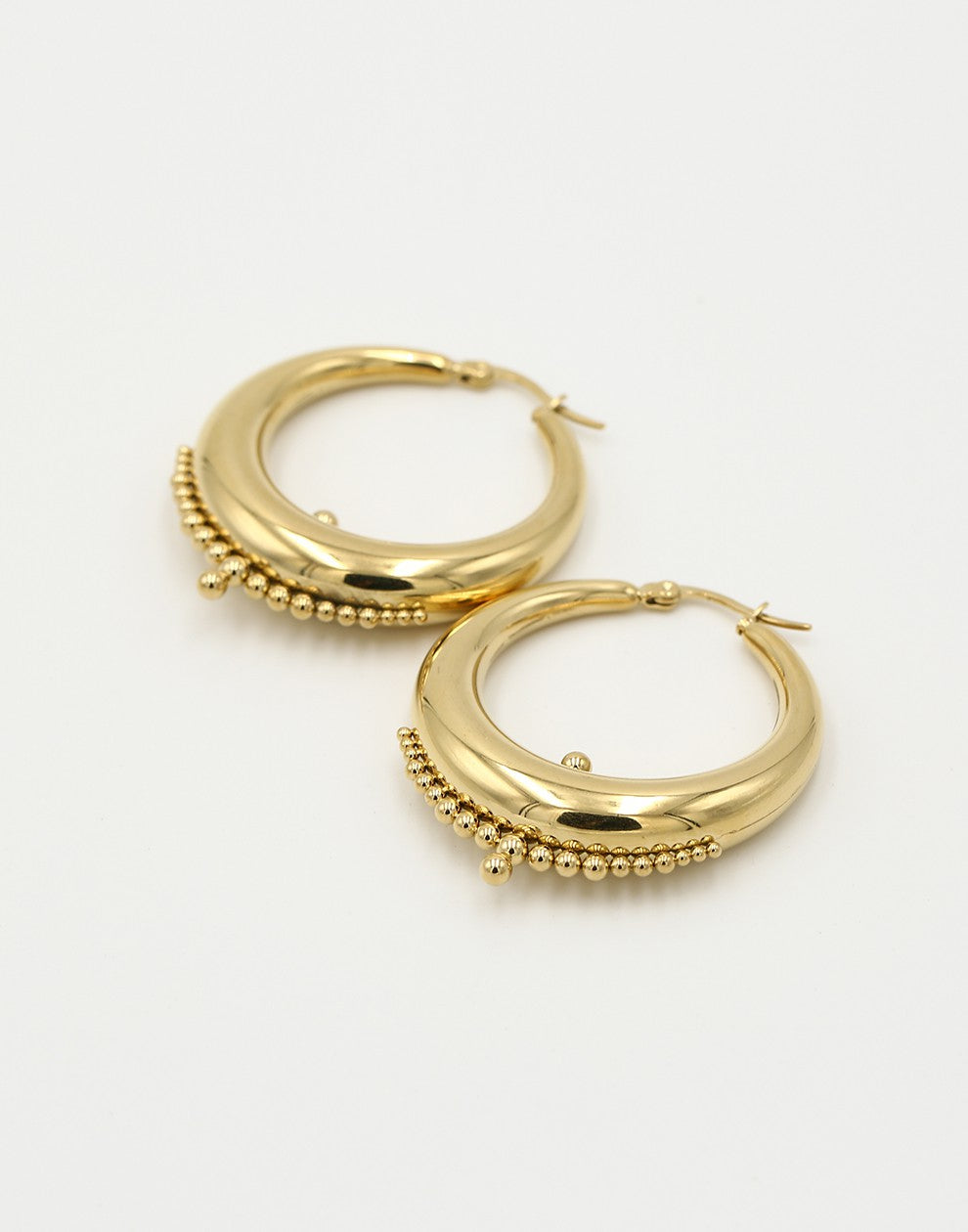 Earrings chunky Bali balls gold-colored