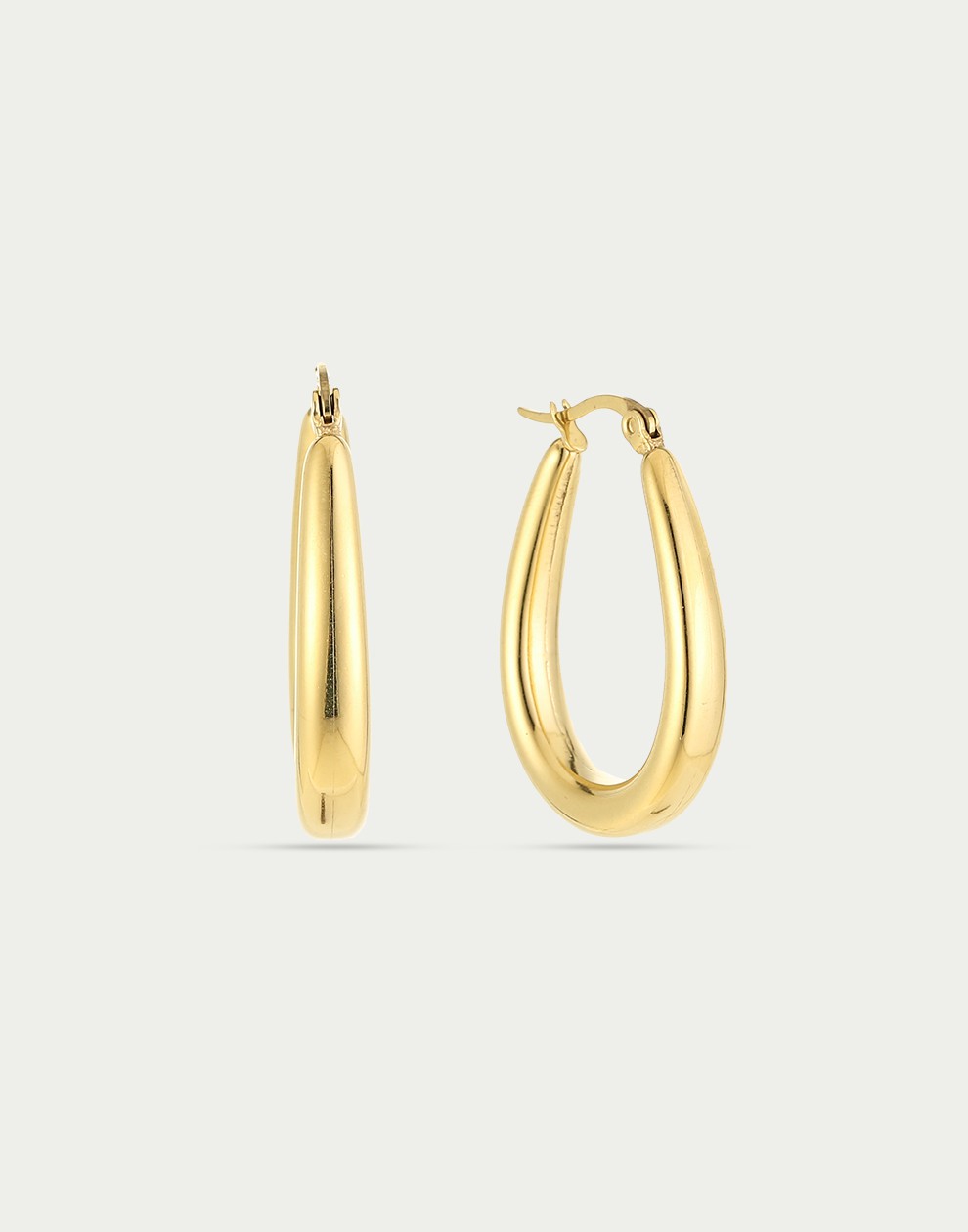 Oval hoops gold-colored