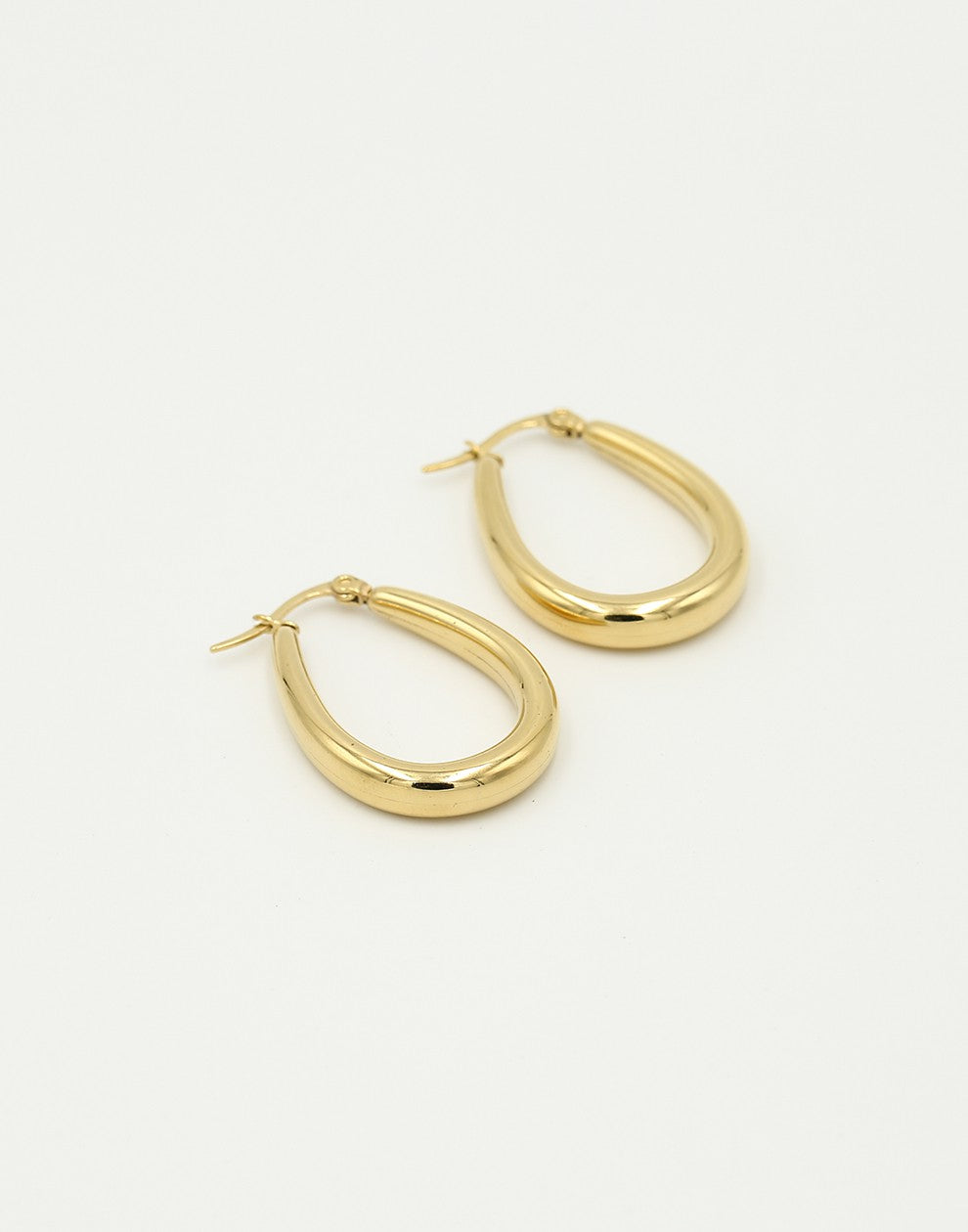 Oval hoops gold-colored