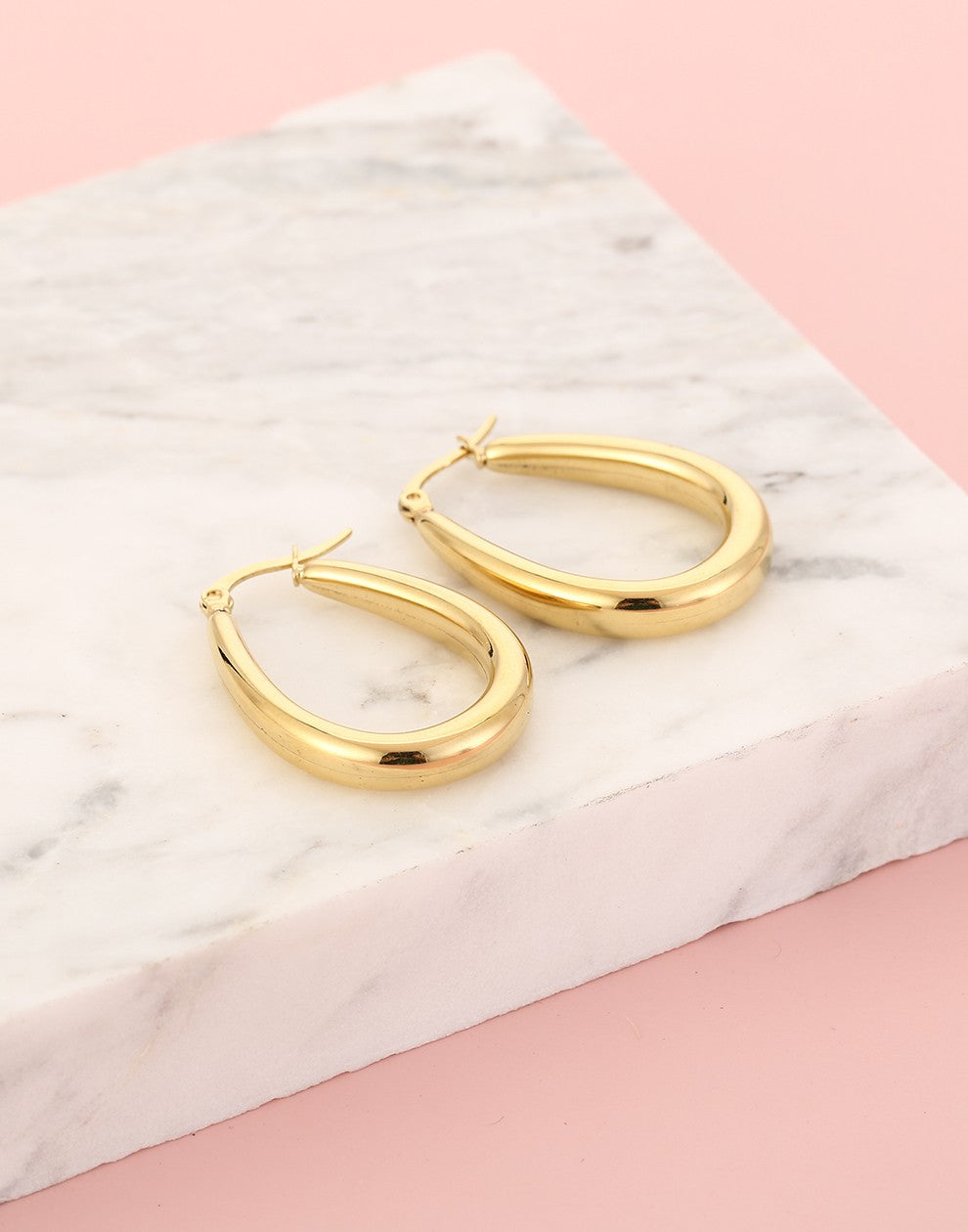 Ovale hoops goudkleurig