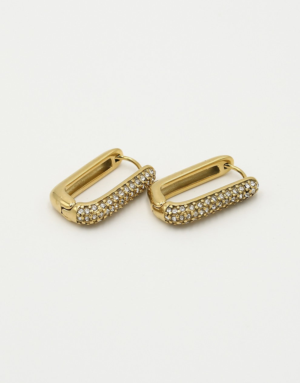 hoops oval stones gold-colored