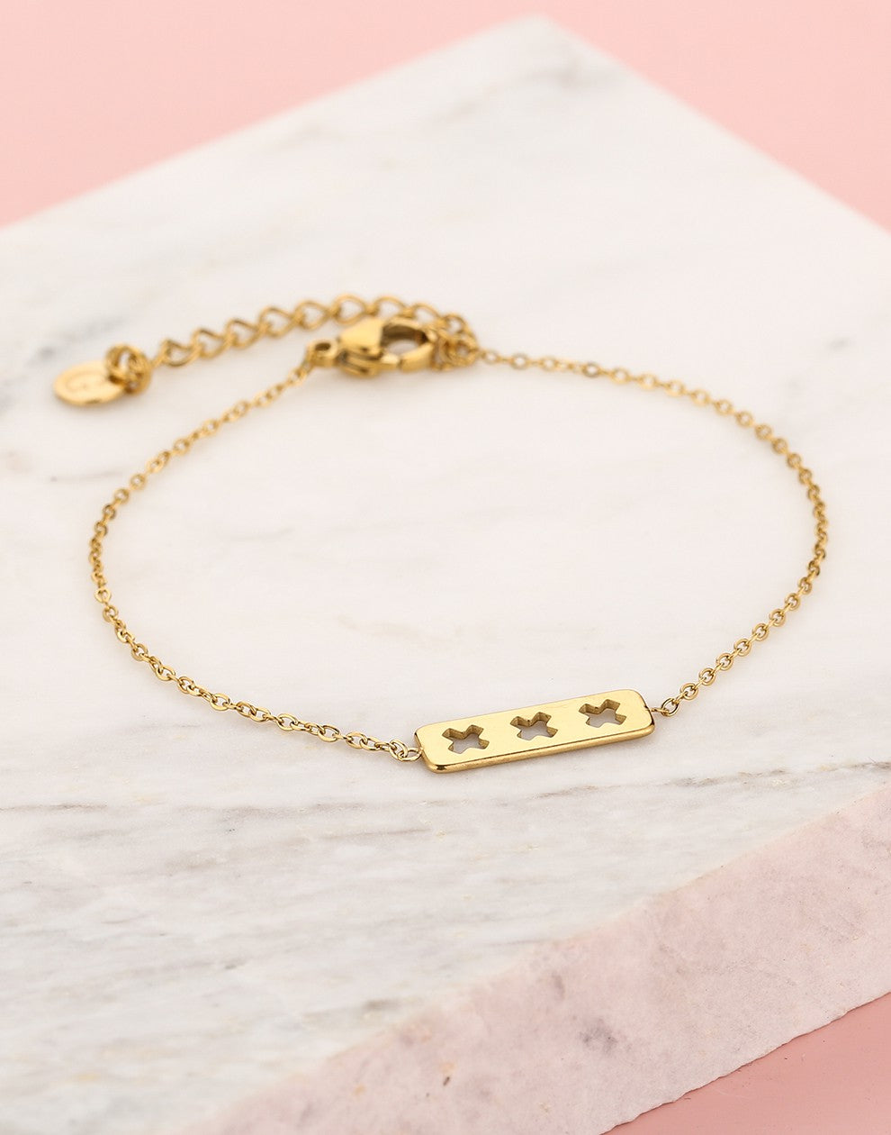 Armband Amsterdamse kruisjes goudkleurig