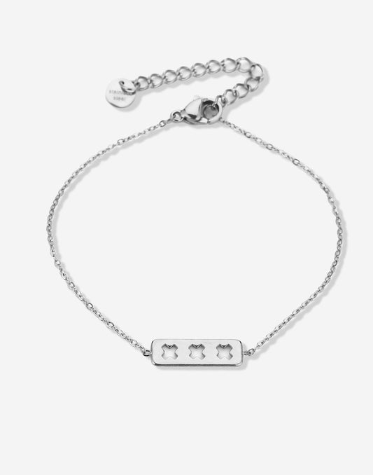 Amsterdam cross bracelet silver-colored