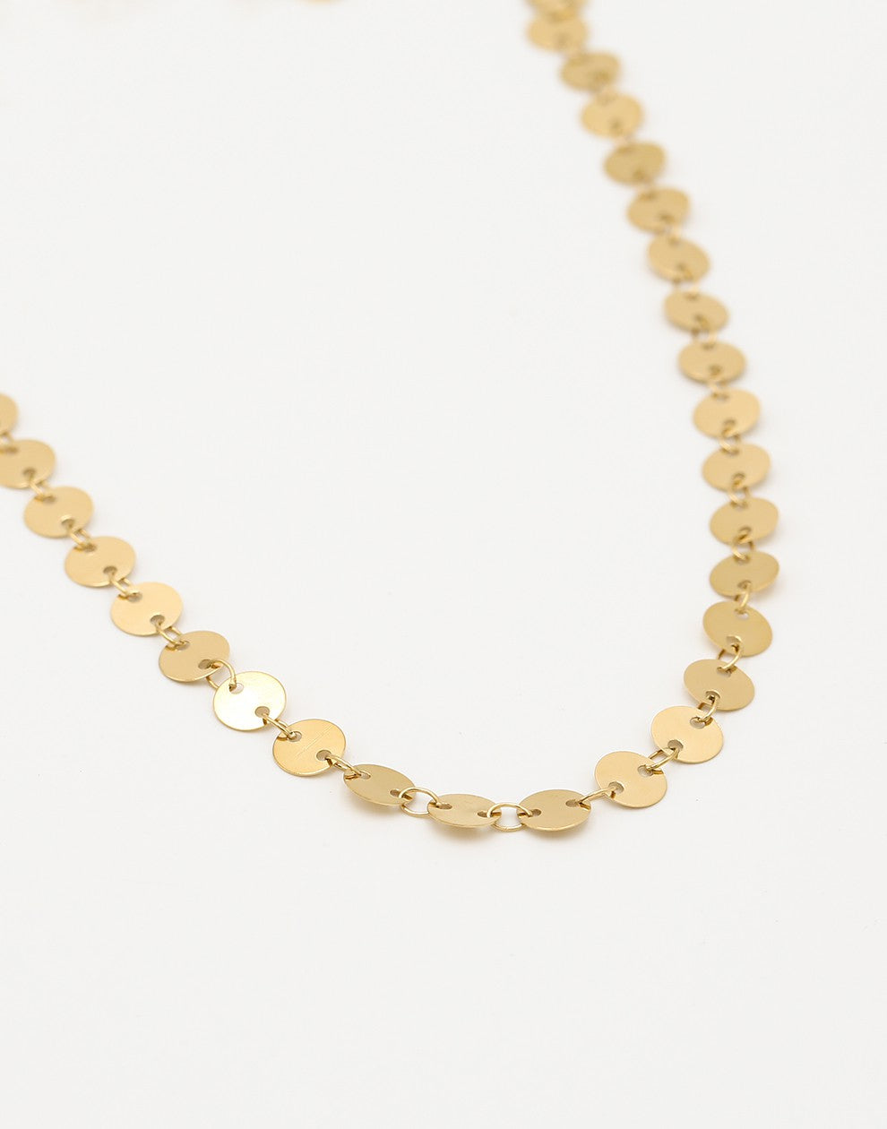 munt pailletten ketting goudkleurig