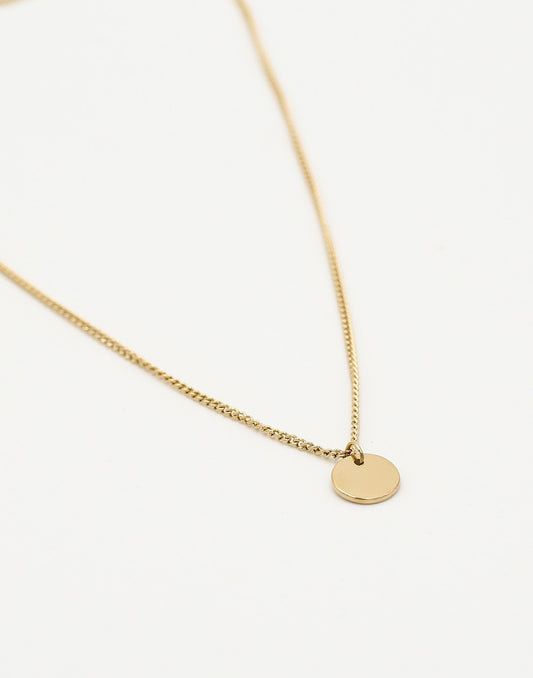 necklace with gold-colored coin 45cm