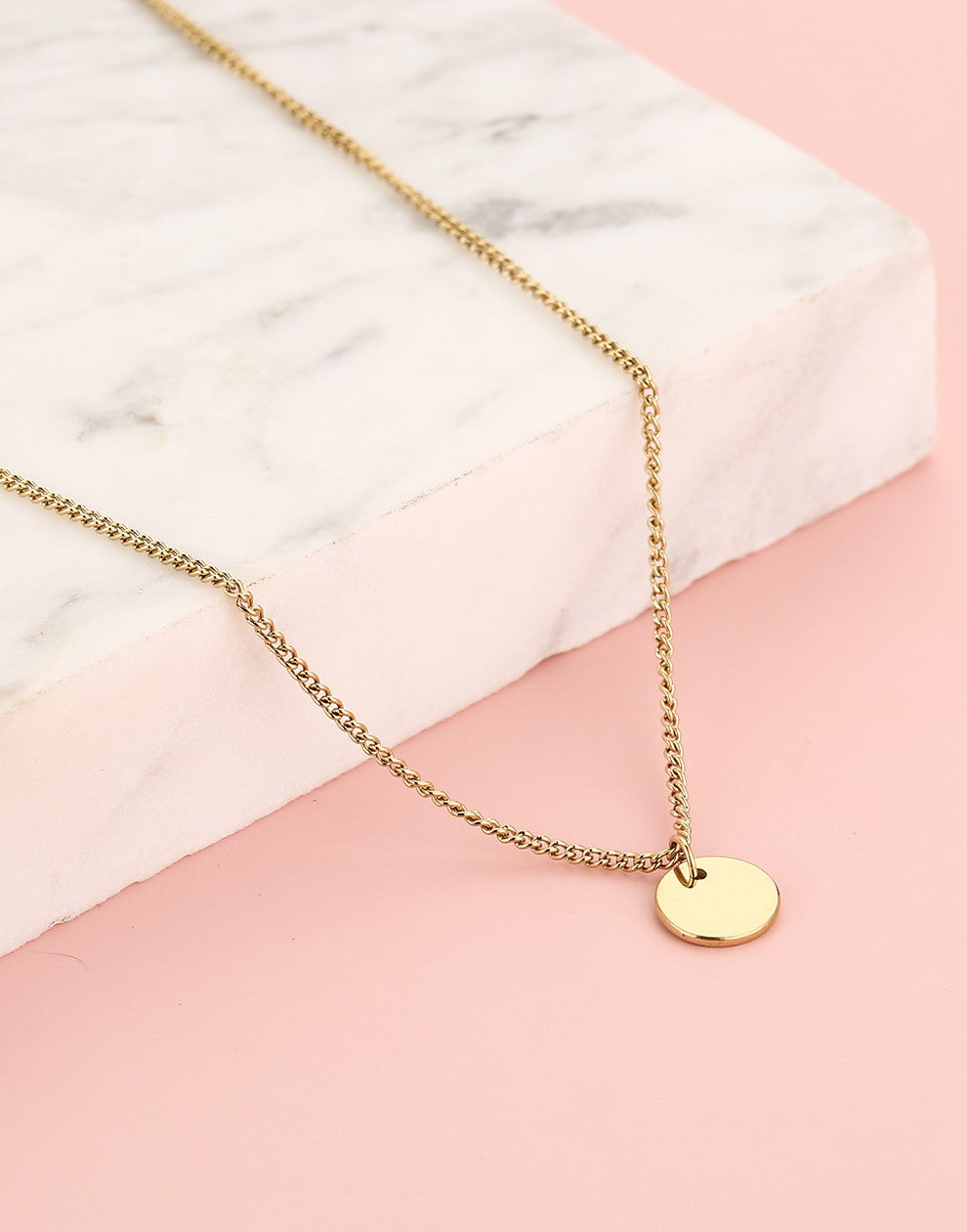 ketting met munt goudkleurig 45cm