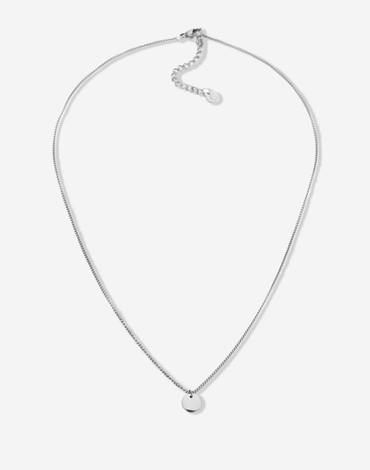 silver-colored coin necklace 45cm