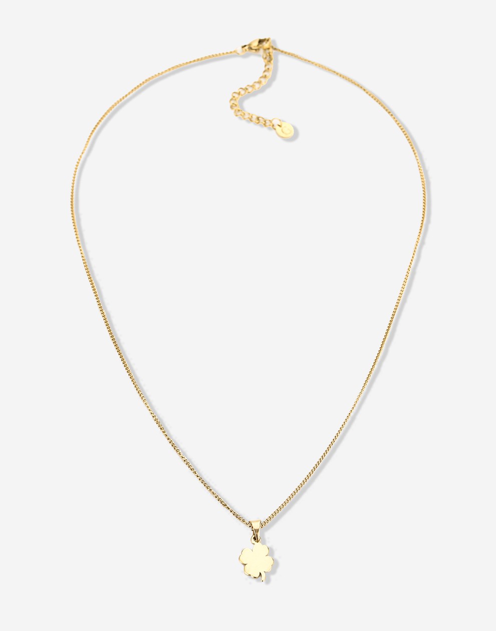Lange ketting klaver goudkleurig 45cm
