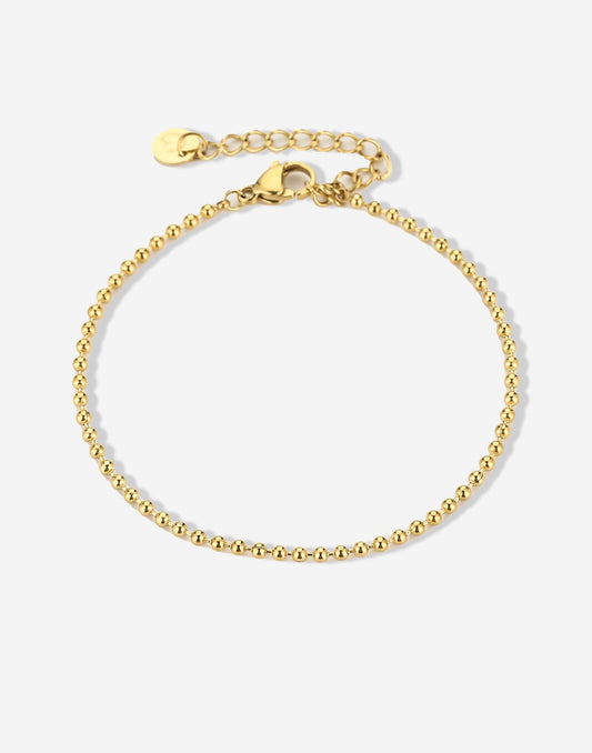 bracelet ball chain mini gold colored