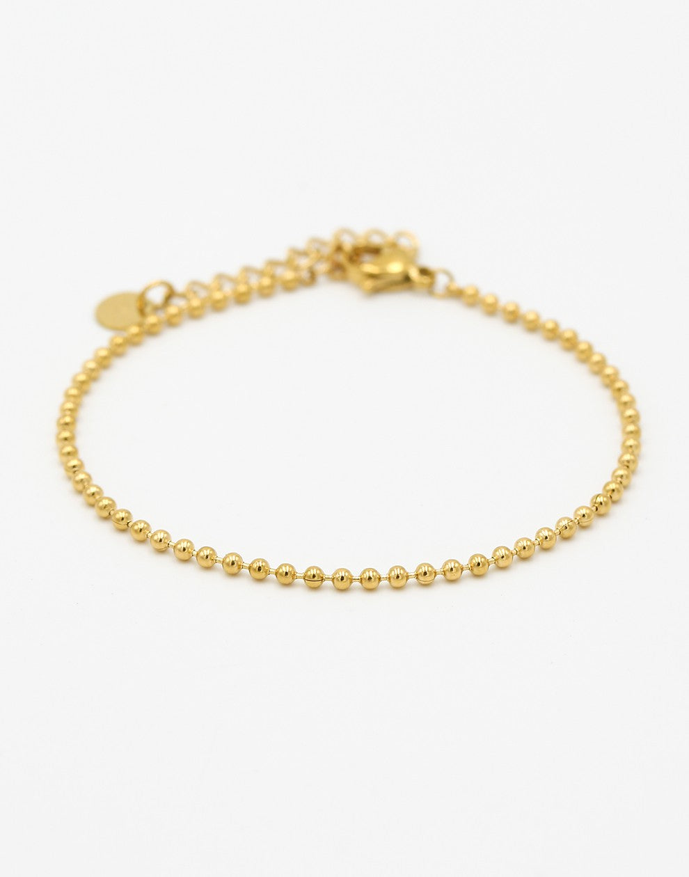bracelet ball chain mini gold colored