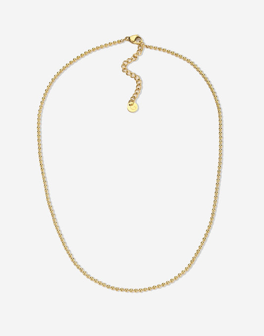 Necklace ball chain mini gold-colored