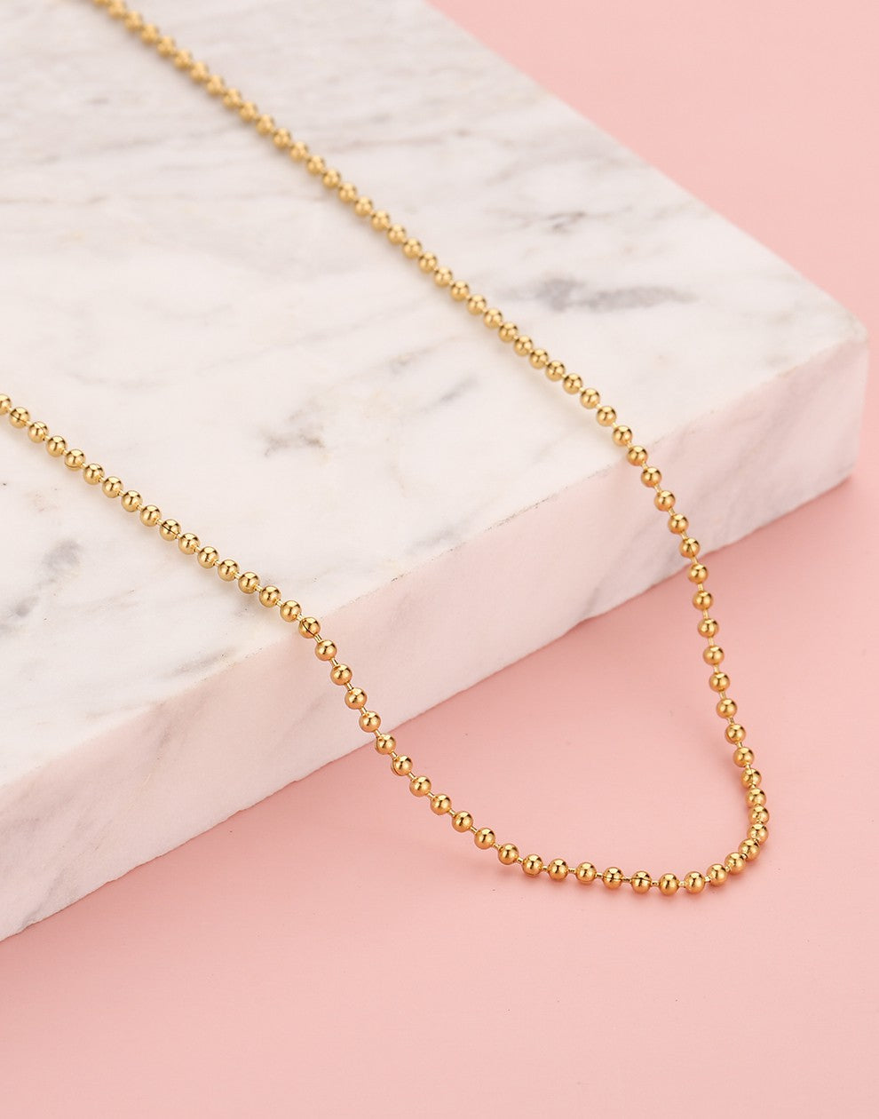 Ketting ball chain mini goudkleurig