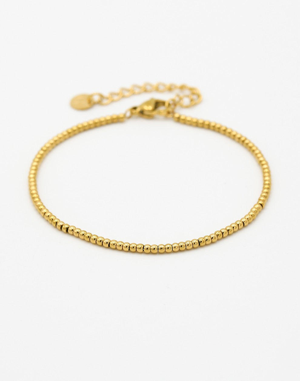 bracelet with mini gold-colored beads