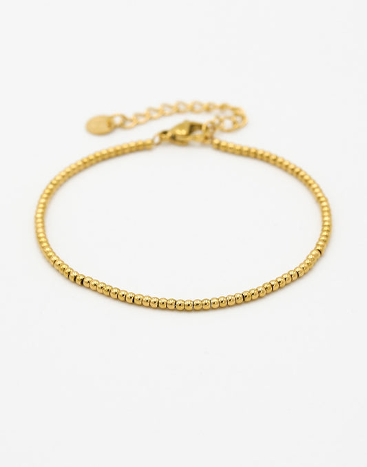 bracelet with mini gold-colored beads