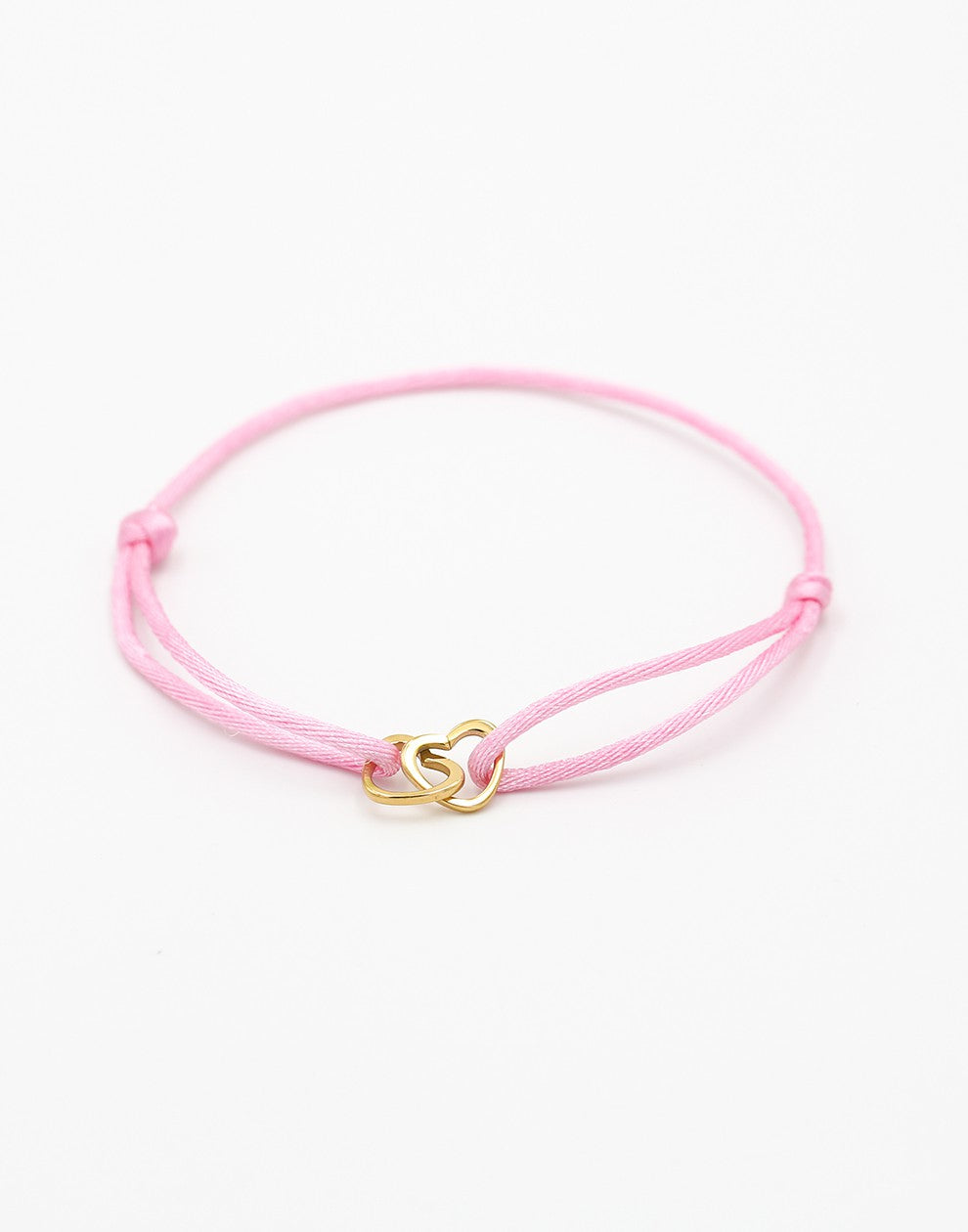 bracelet double hearts rose gold-colored