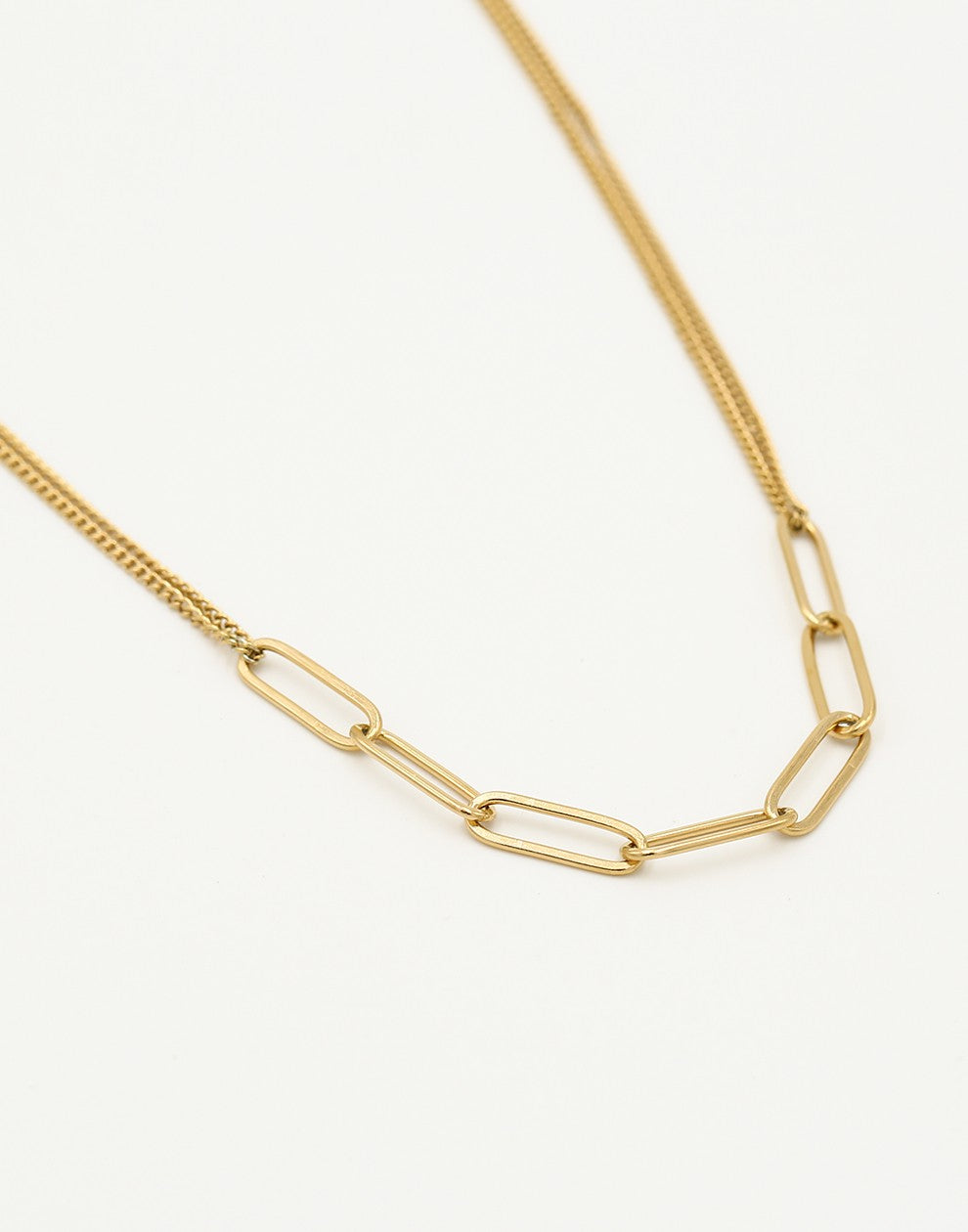Ketting dubbele schakels goudkleurig