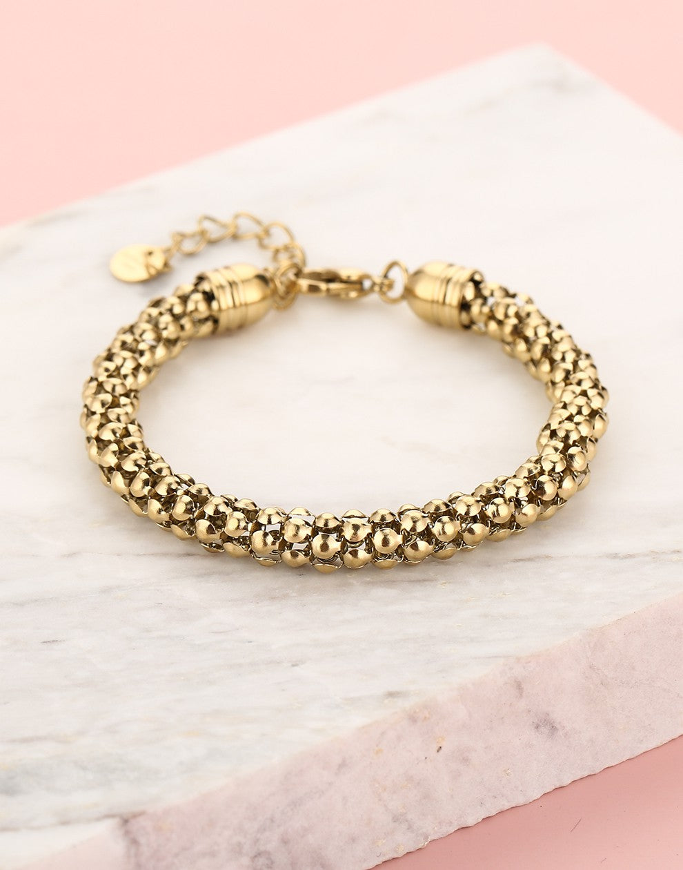 Armband cobra schakel goudkleurig