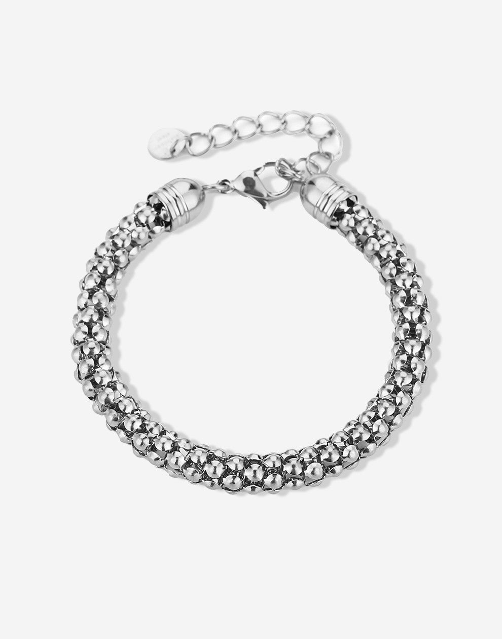 Bracelet cobra link silver-colored