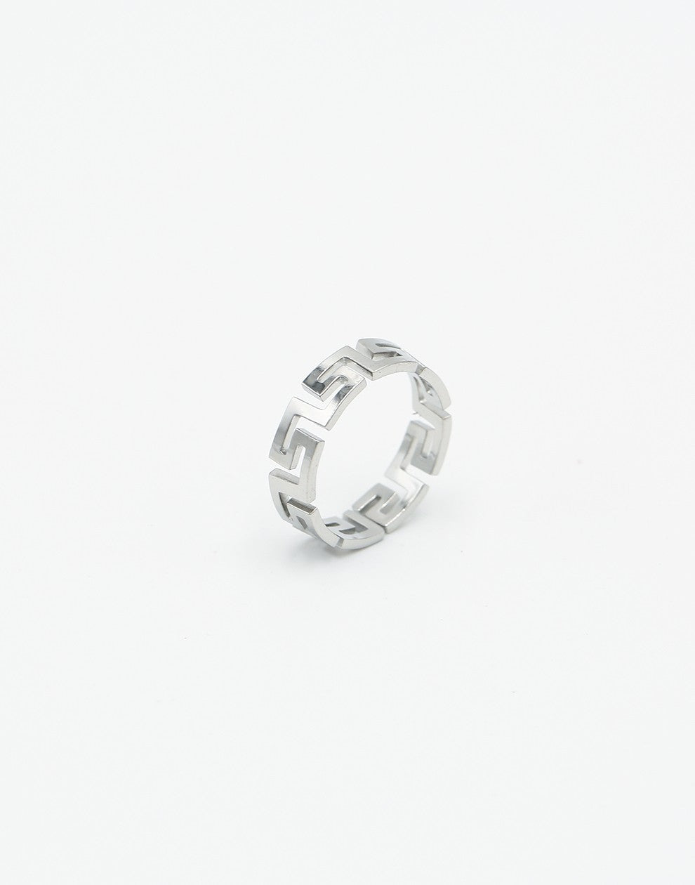 Ring Z patroon zilverkleurig