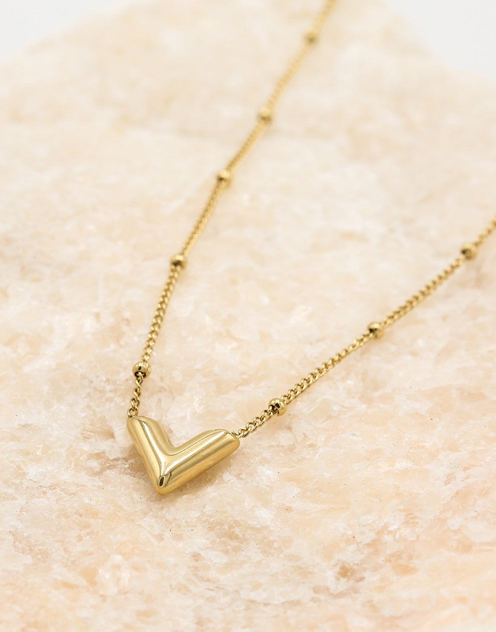 Ketting v goudkleurig fijn