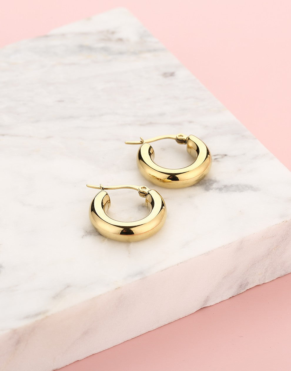 Chunky hoops 10mm goudkleurig