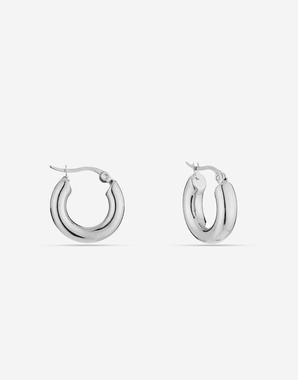 Chunky hoops 10mm zilverkleurig
