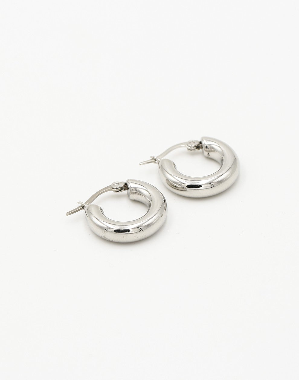 Chunky hoops 10mm zilverkleurig