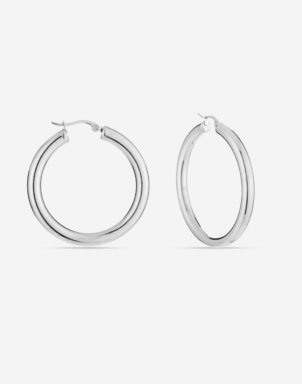 Chunky hoops 30mm zilverkleurig