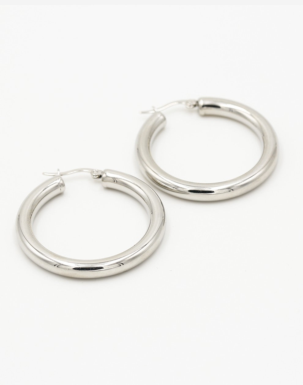 Chunky hoops 30mm zilverkleurig