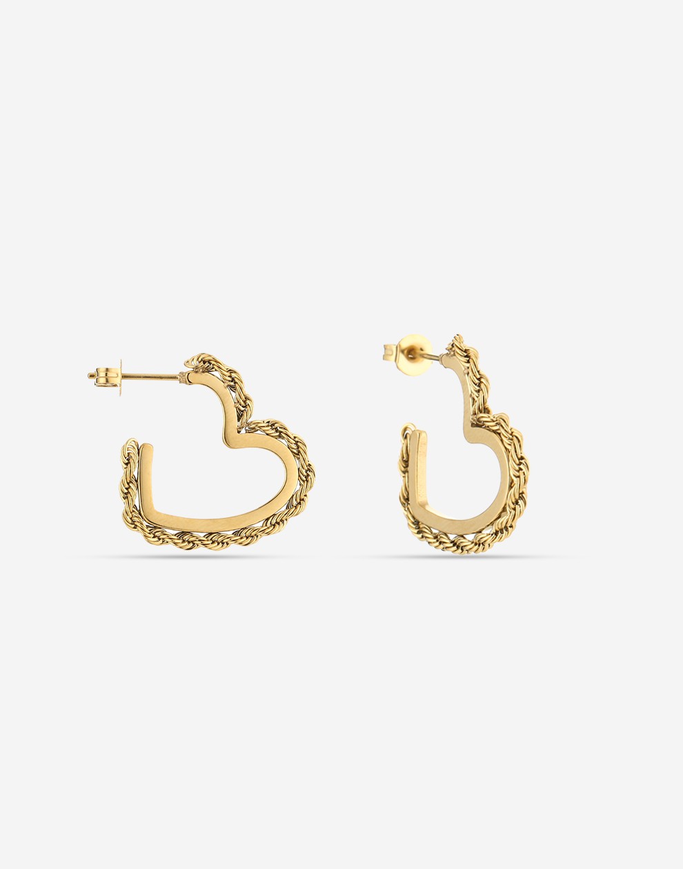 oorbellen hart vorm goudkleurig