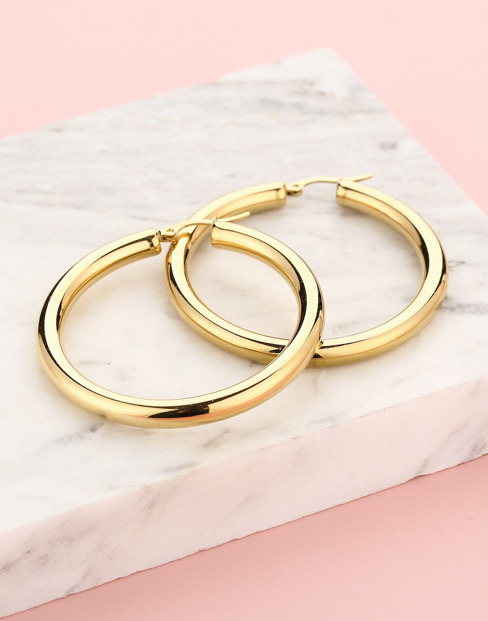 Chunky hoops 40mm goudkleurig