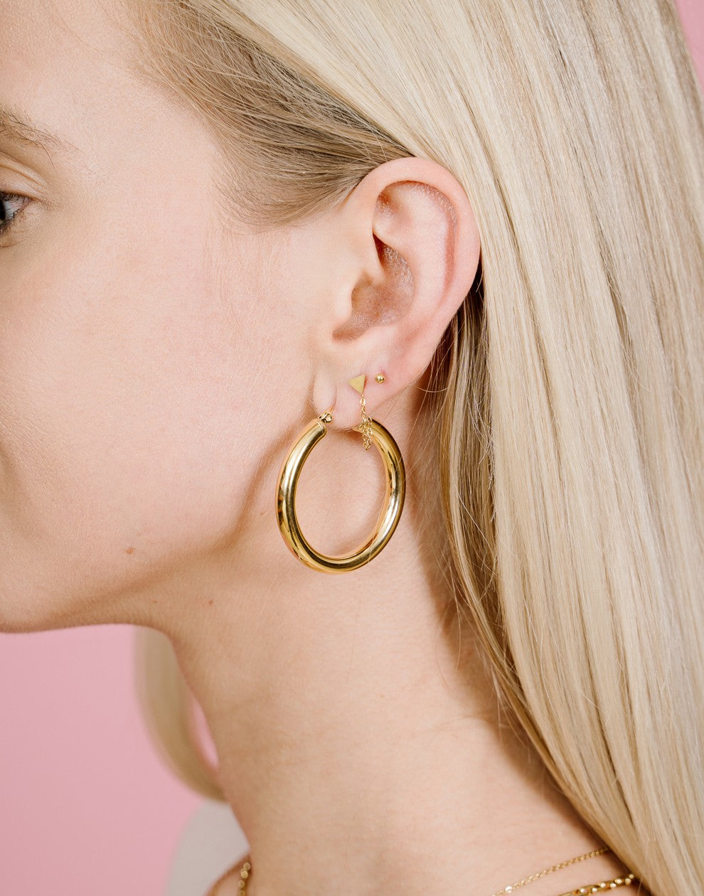 Chunky hoops 30mm goudkleurig
