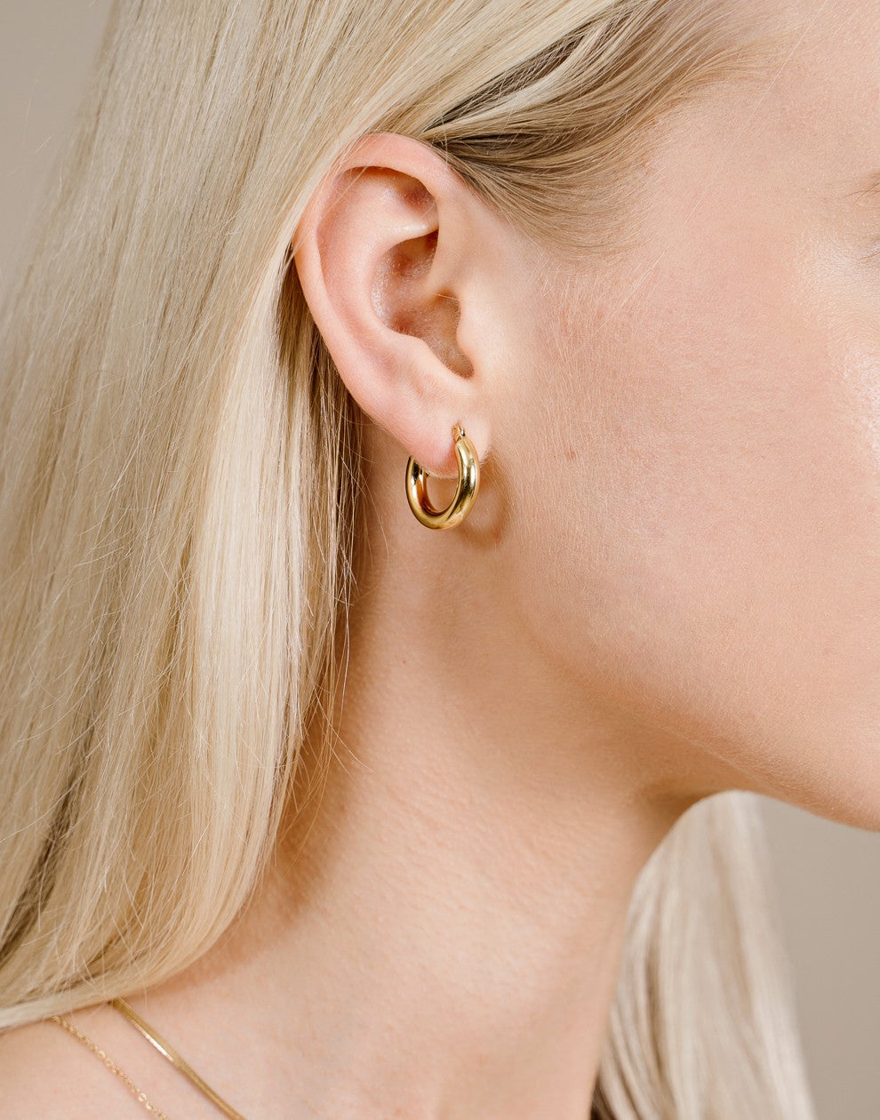 Chunky hoops 10mm goudkleurig